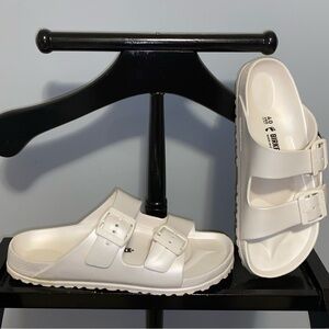 BIRKENSTOCK Arizona Essentials Eva Two Strap White Sandals